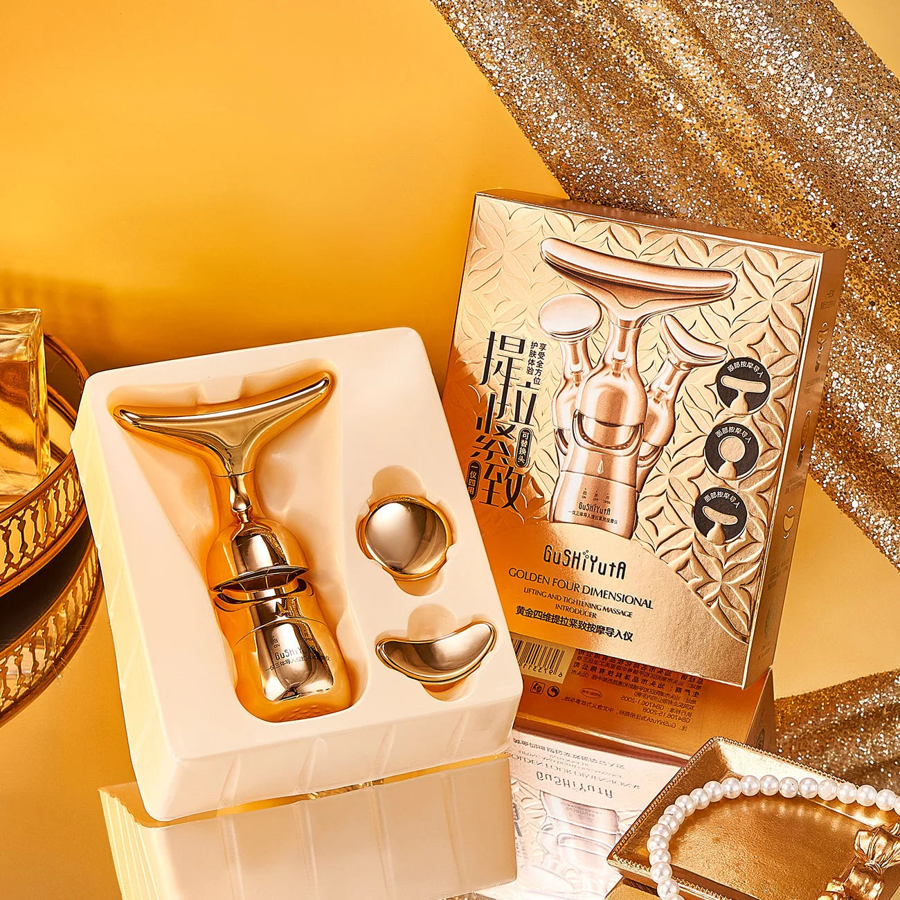 3 Heads Skin Care Facial Firming Massager