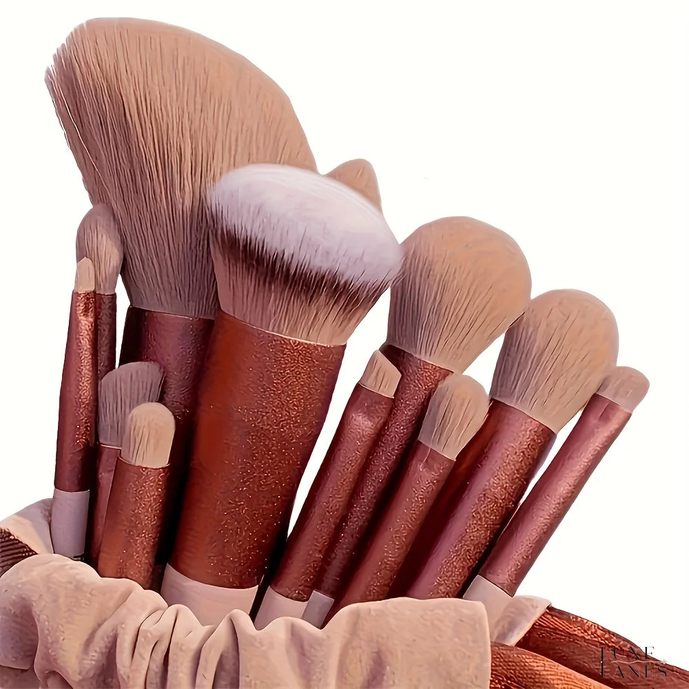 Makeup brush set, 13 pieces