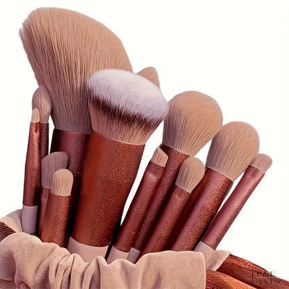 Makeup brush set, 13 pieces
