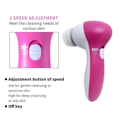 Electric 5 IN 1 Electric Facial Cleaner Brush