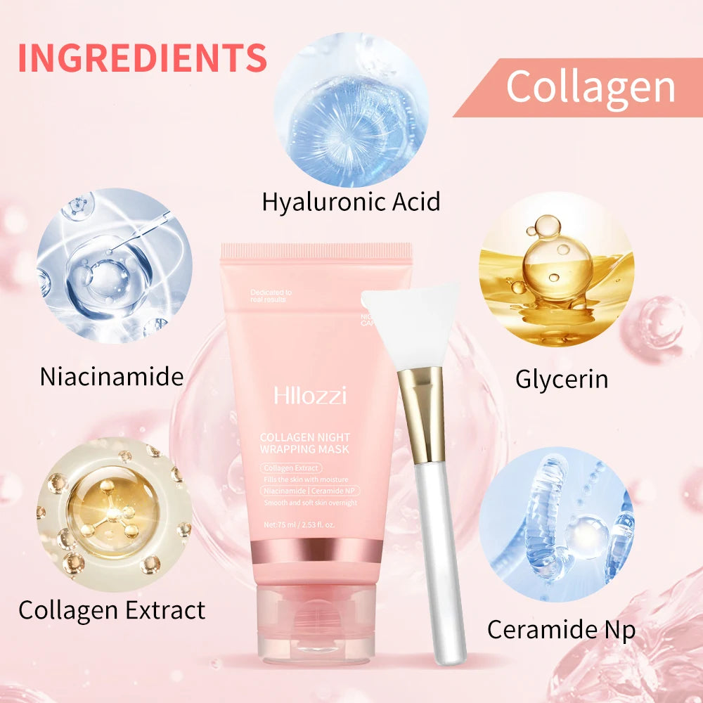 Collagen Overnight Wrap Mask with Jelly Brush