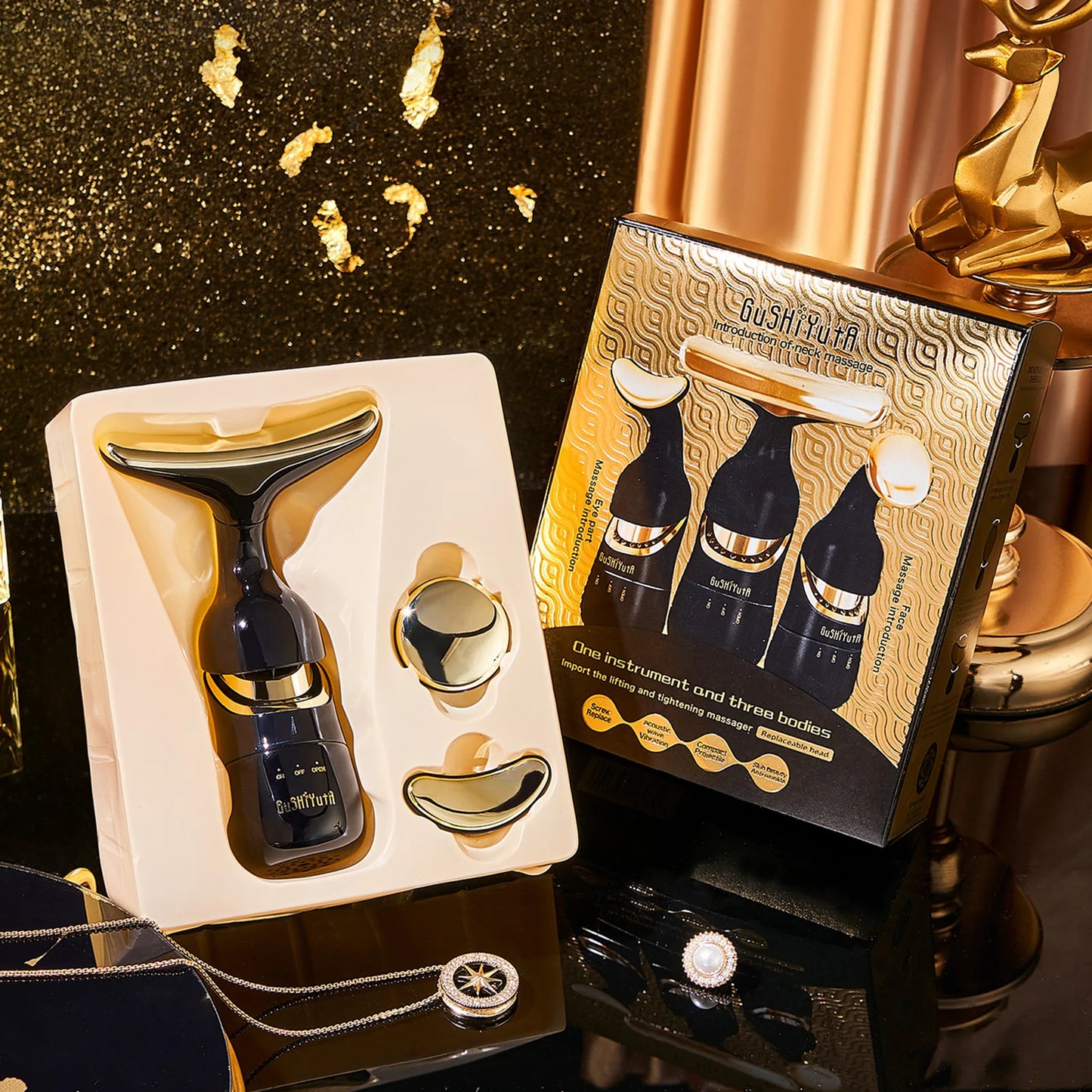 3 Heads Skin Care Facial Firming Massager