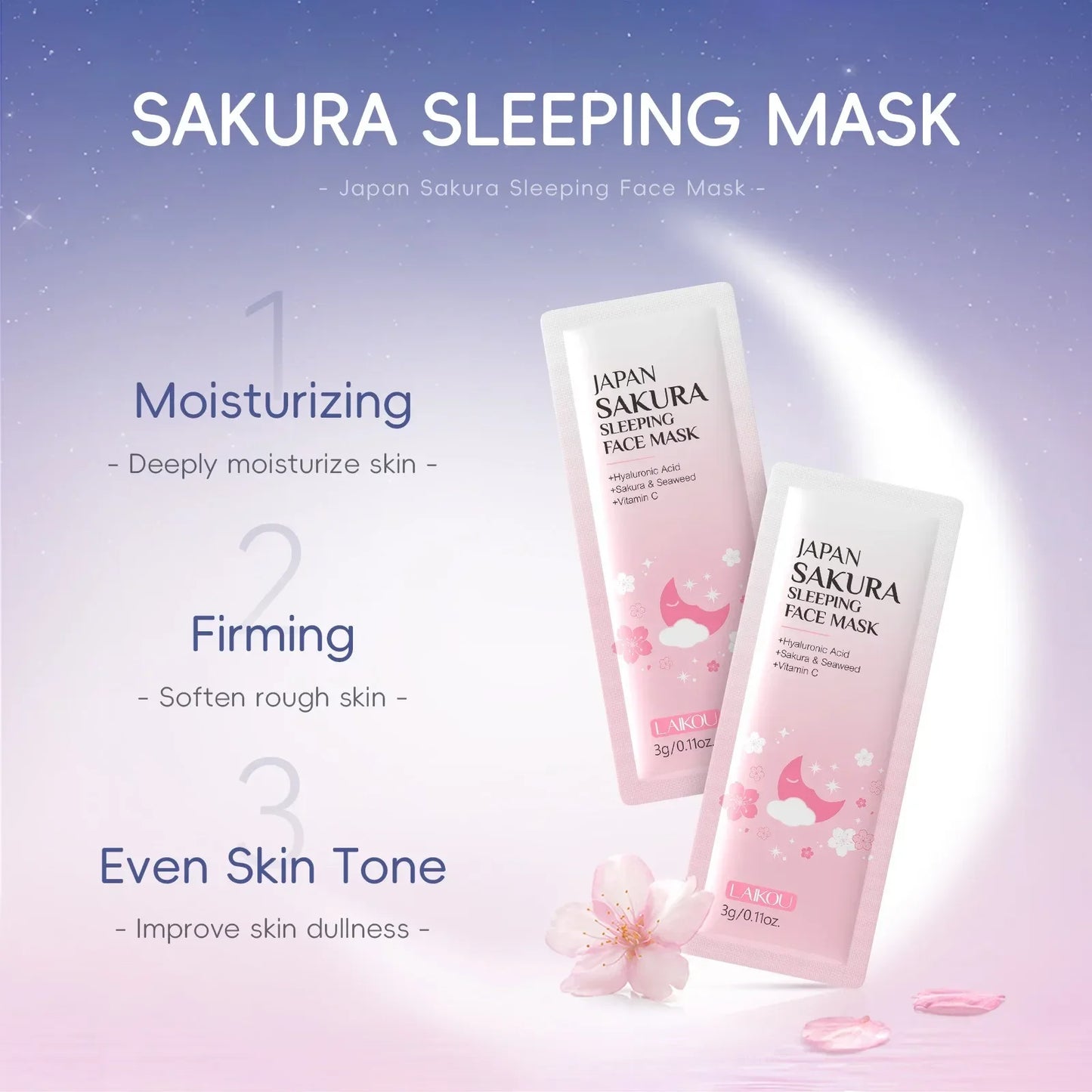 24pcs Sakura Skin Care Set Eye & Lip Masks Serum