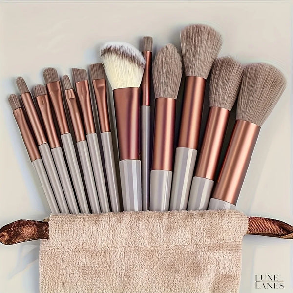 Makeup brush set, 13 pieces