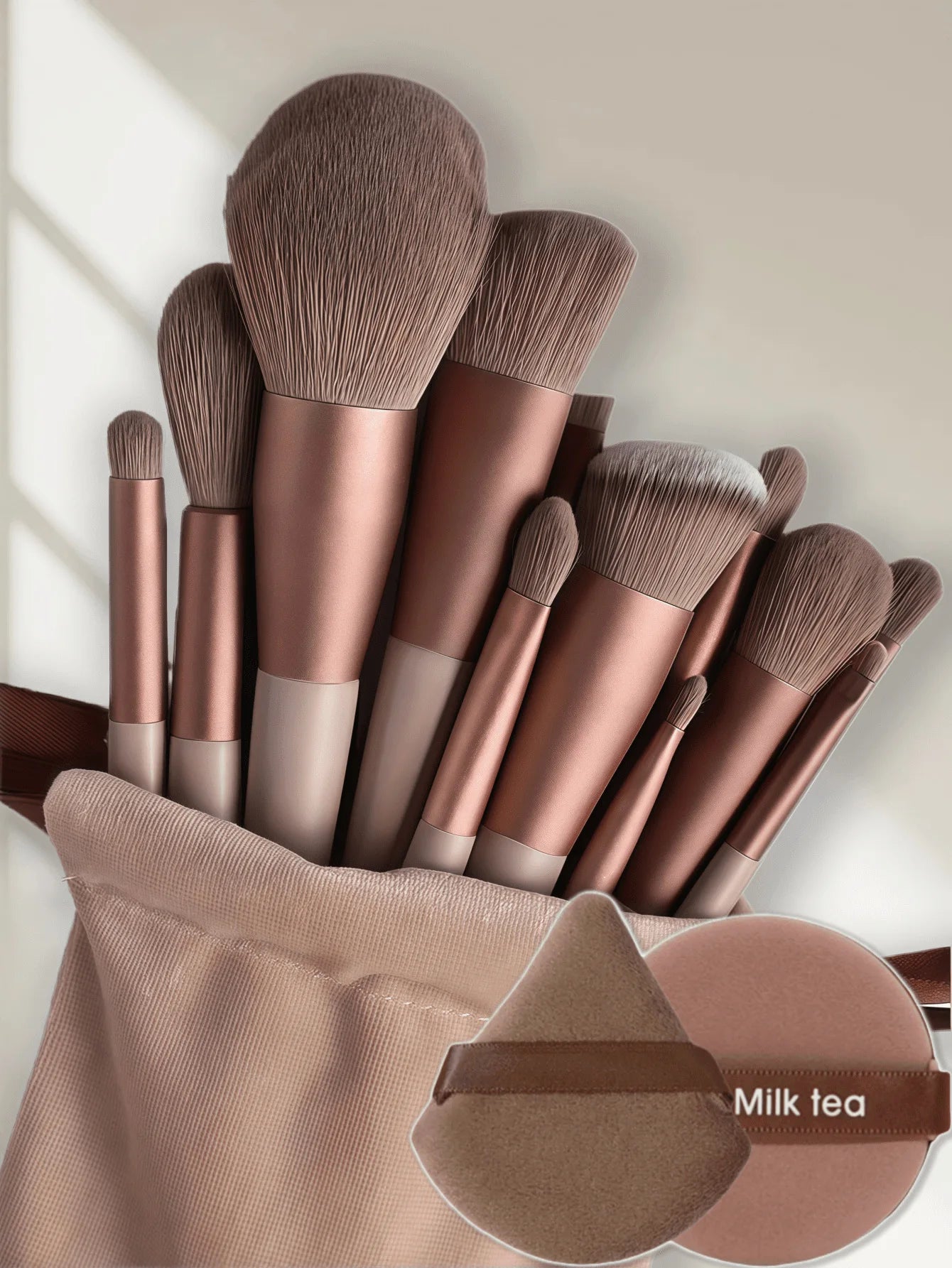 Makeup brush set, 13 pieces