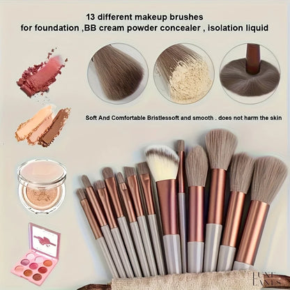 Makeup brush set, 13 pieces