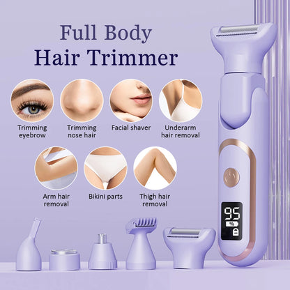 5-in-1 Electric Shaver for Women Cordless Hair Trimmer